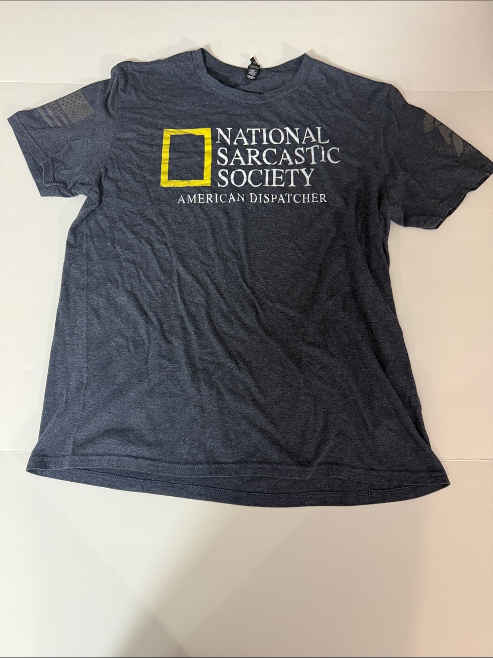 Relentless Defender Short Sleeve Graphic Tee - Navy with Yellow Detail